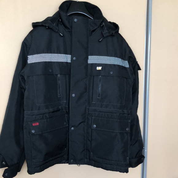 CAT Heavy Insulated Parka Style W11432 Size M Black - Picture 11 of 11